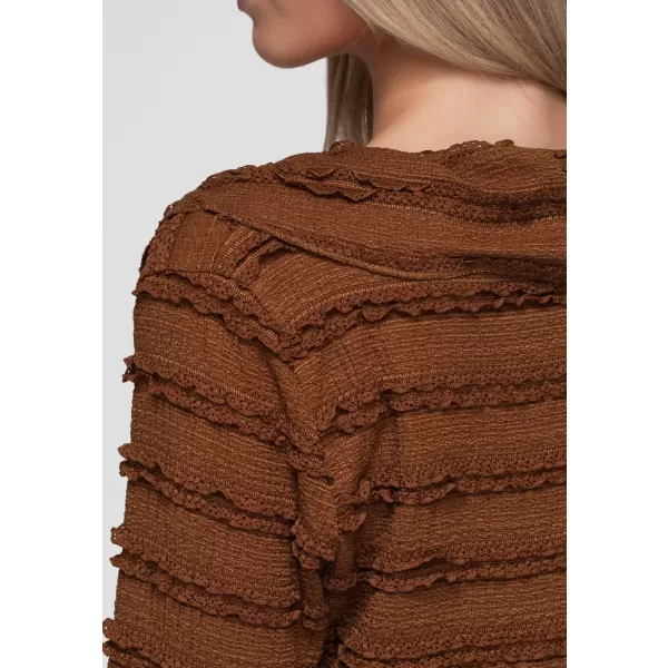  Női blúz OMBRE OW-TS-E0067 VILÁGOSBARNA 
