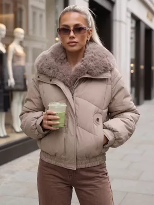 Női kabát DSTREET TY6009 KARAMELLA