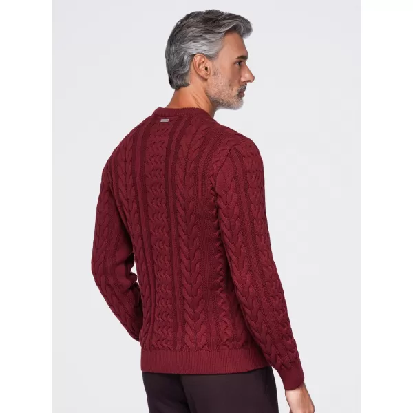  Férfi pulóver OMBRE OM-SWSW-0191 BURGUNDIA 