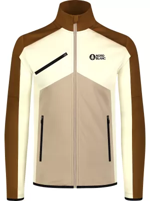 Férfi powerfleece pulóver NORDBLANC CUSP NBSFM8334 BARNA