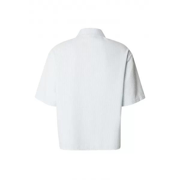  Férfi ing URBAN CLASSICS TB8417-22394 FAGY KÉK/FEHÉR 