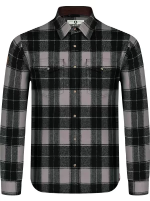 Férfi flanel ing NORDBLANC FEN NBSSM8369 SZÜRKE