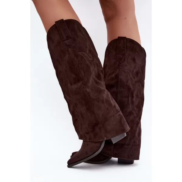  Női cowboy csizma BOTO 2588A BARNA 