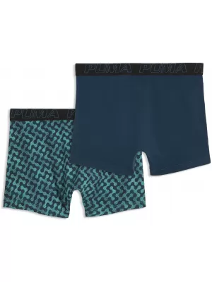 Férfi boxerek PUMA MEN GRAPHICAL PRINT BOXERS 2P 94780403 ZÖLD KOMBÓ