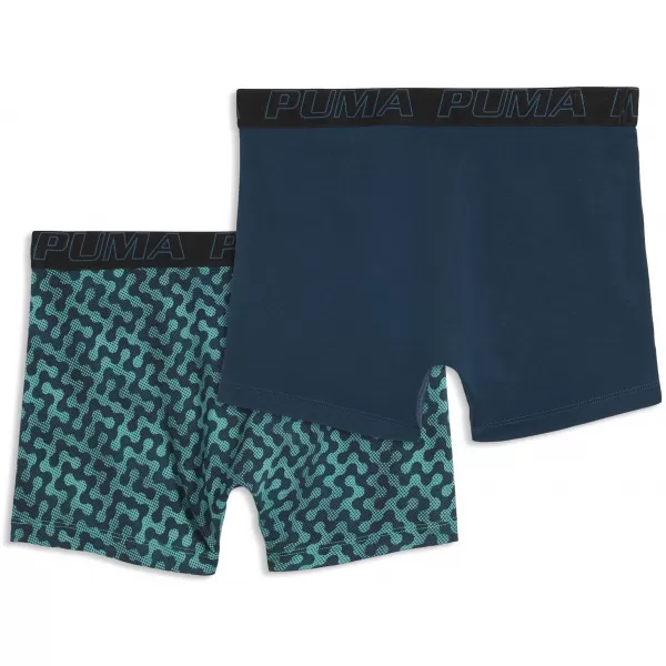  Férfi boxerek PUMA MEN GRAPHICAL PRINT BOXERS 2P 94780403 ZÖLD KOMBÓ 