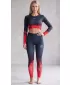 Női prémium leggings (új méretek) ALTISPORT VOJ/ALW109LEG05 PIROS-FEKETE