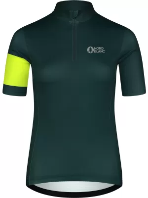Női kerékpáros mez NORDBLANC ENTHUSIAST NBSLF8084 ZÖLD
