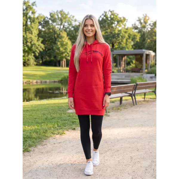  Hosszabbított női pulóver ALTISPORT ALW001419 PIROS 