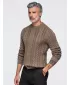 Férfi pulóver OMBRE OM-SWSW-0191 BARNA