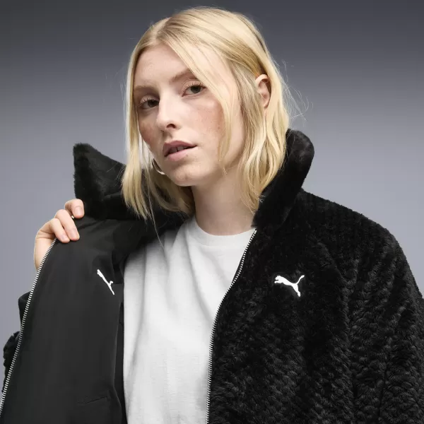  Női kabát PUMA REVERSIBLE BLOUSON HIGH LOFT LINING JACK 69456601 PUMA FEKETE 