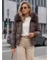 Női kabát DSTREET TY5831 BARNA