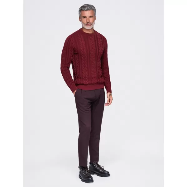  Férfi pulóver OMBRE OM-SWSW-0191 BURGUNDIA 
