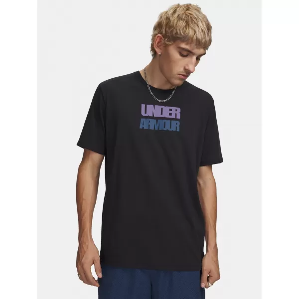  Férfi póló UNDER ARMOUR M BLOCK LOGO SS 6009250-001 FEKETE 