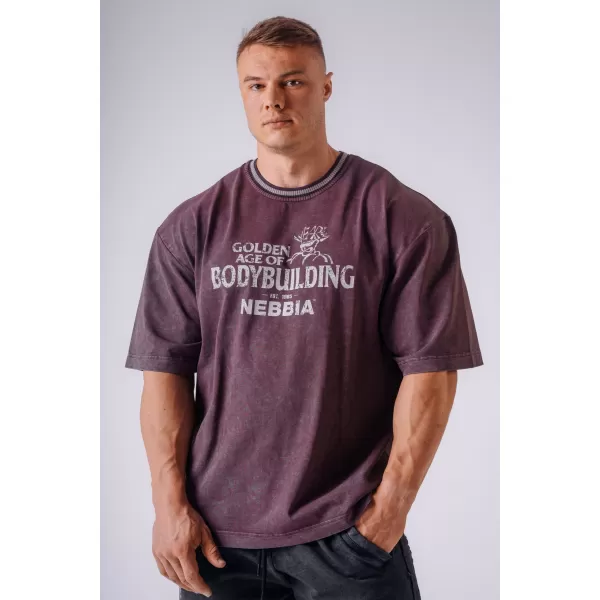  Férfi pólók NEBBIA OLYMPIA HEAVYWEIGHT COTTON 941 BORDÓ 