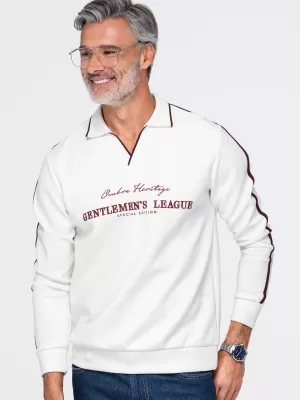 Férfi pulóver OMBRE OM-SSNZ-0268 PISZKOSFEHÉR