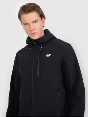 Férfi softshell kabát 4F RAW25TSOFM506 MÉLYFEKETE