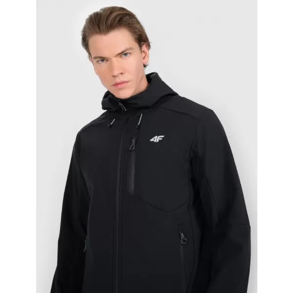  Férfi softshell kabát 4F RAW25TSOFM506 MÉLYFEKETE 