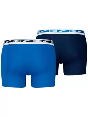 Férfi boxerek PUMA MEN EVERYDAY MULTI LOGO BOXER 2P 93832504 KÉK KOMBÓ