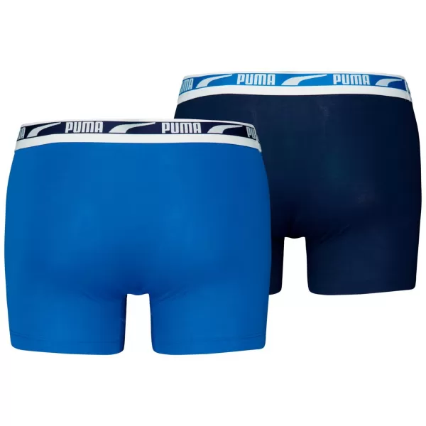  Férfi boxerek PUMA MEN EVERYDAY MULTI LOGO BOXER 2P 93832504 KÉK KOMBÓ 