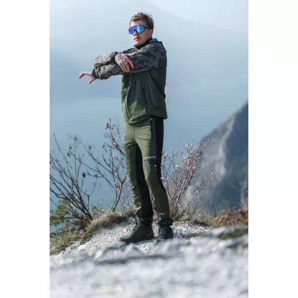  Férfi vízálló multisport nadrág NORDBLANC RIDGEWALK NBSPM8325 SÖTÉTZÖLD 