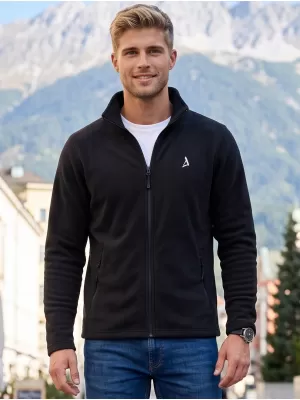 Férfi polár pulóver ALTISPORT ALM002852 FEKETE ÉS EZÜST