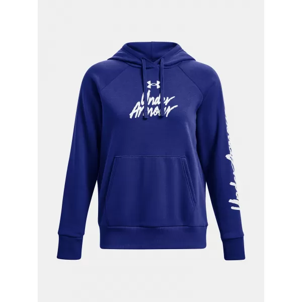  Női pulóver UNDER ARMOUR UA RIVAL FLEECE GRAPHIC HDY 1379609-400 KÉK 