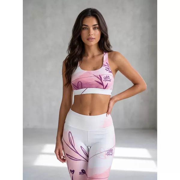  Női prémium hosszú leggings (új méretek) ALTISPORT VOJ/ALW083LEG05 FEHÉR RÓZSASZÍN 