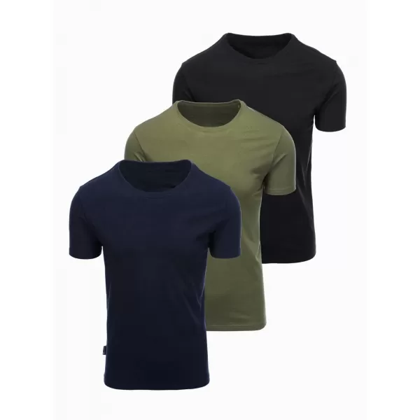  Férfi póló OMBRE OM-TSBS-0268 FEKETE/ZÖLD/KHAKI 