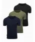 Férfi póló OMBRE OM-TSBS-0268 FEKETE/ZÖLD/KHAKI