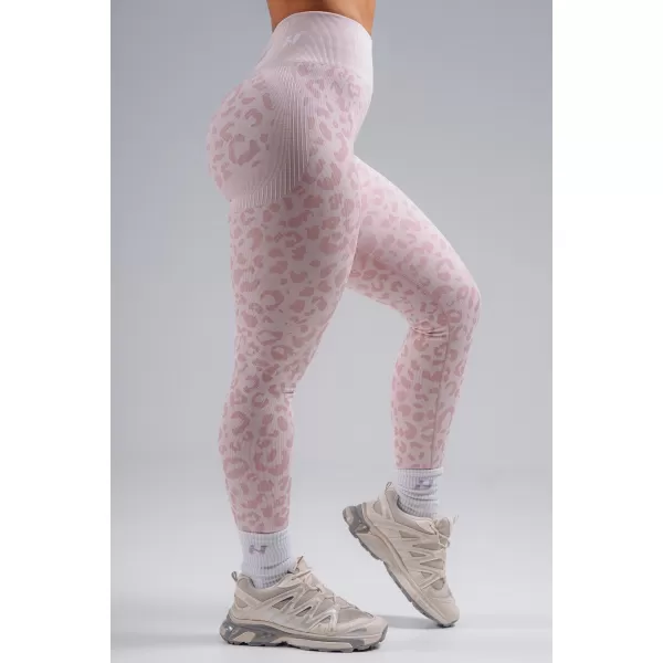  Kompressziós push-up leggings leopárdmintával NEBBIA PRIMAL 849 RÓZSASZÍN LEOPÁRD 