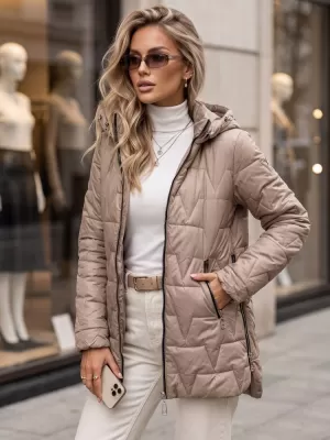 Női kabát DSTREET TY5793 KARAMELLA