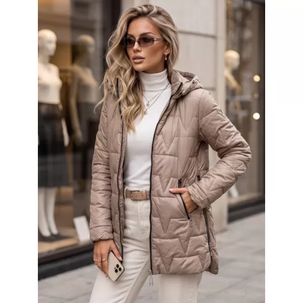  Női kabát DSTREET TY5793 KARAMELLA 