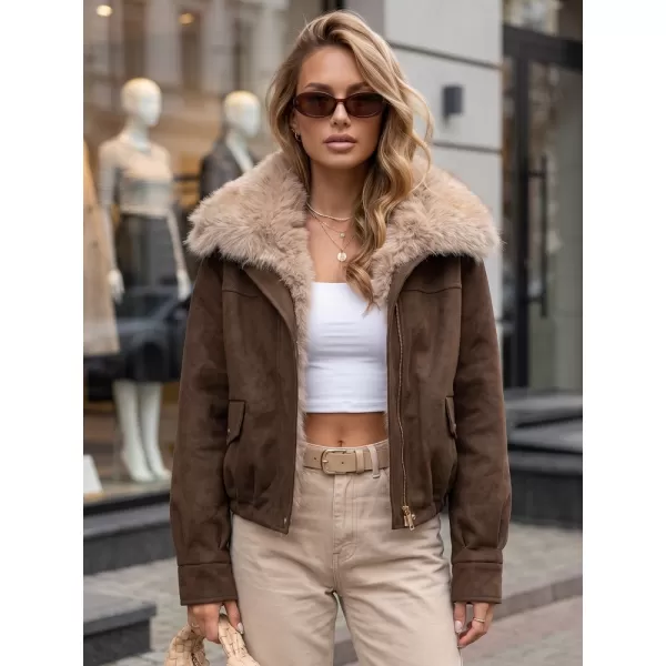  Női kabát DSTREET TY5698 BARNA 
