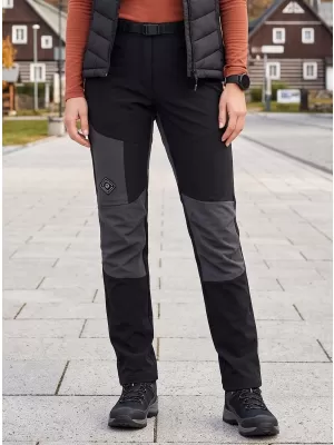Női softshell nadrág ALPINE PRO AKANA 3 FEKETE