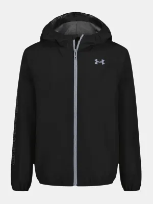 Fiú kabát UNDER ARMOUR WINTUCK WORDMARK WINDBREAKER UJSJM01F-001 FEKETE