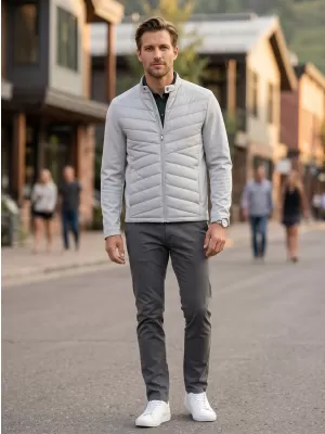 Férfi hibrid kabát MALFINI PREMIUM CROSS 555 EZÜSTSZÜRKE