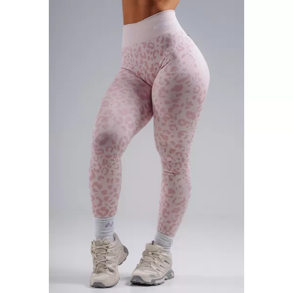  Kompressziós push-up leggings leopárdmintával NEBBIA PRIMAL 849 RÓZSASZÍN LEOPÁRD 