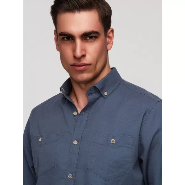  Férfi ing OMBRE OM-SHCS-0134 KÉK 