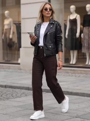 Női nadrág DSTREET UY3120 BARNA