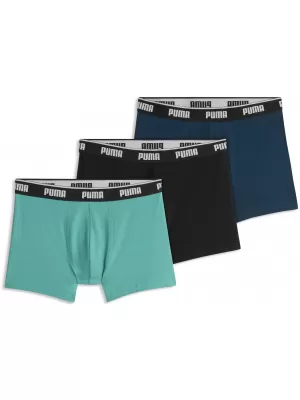 Férfi boxerek PUMA MEN BOXERS 3P 94713011 ZÖLD KOMBÓ