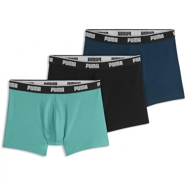  Férfi boxerek PUMA MEN BOXERS 3P 94713011 ZÖLD KOMBÓ 