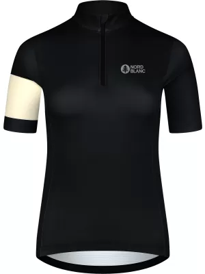 Női kerékpáros mez NORDBLANC ENTHUSIAST NBSLF8084 FEKETE