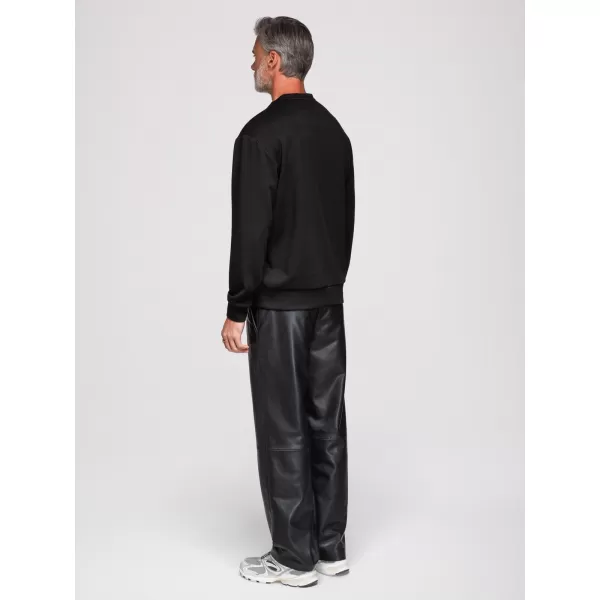  Férfi pulóver OMBRE OM-SSNZ-0271 FEKETE 