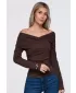 Női blúz OMBRE OW-TS-E0088 BARNA