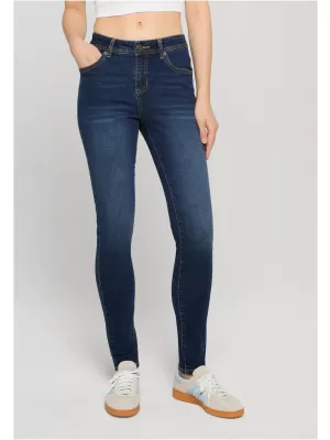 Női nadrág URBAN CLASSICS TB8370 SÖTÉTKÉK MOSOTT