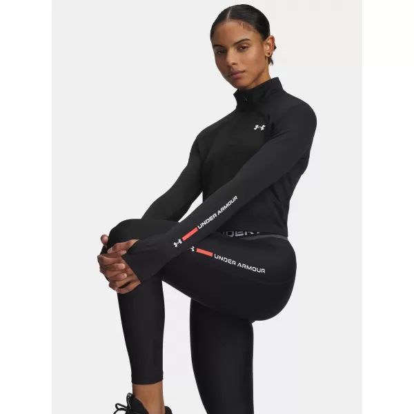  Női póló UNDER ARMOUR TECH BRANDED 1/2 ZIP 6009988-001 FEKETE 