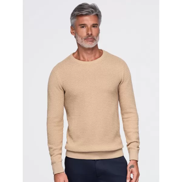  Férfi pulóver OMBRE OM-SWSW-0119 HOMOK 