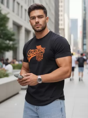 Férfi póló DSTREET RX5366 FEKETE