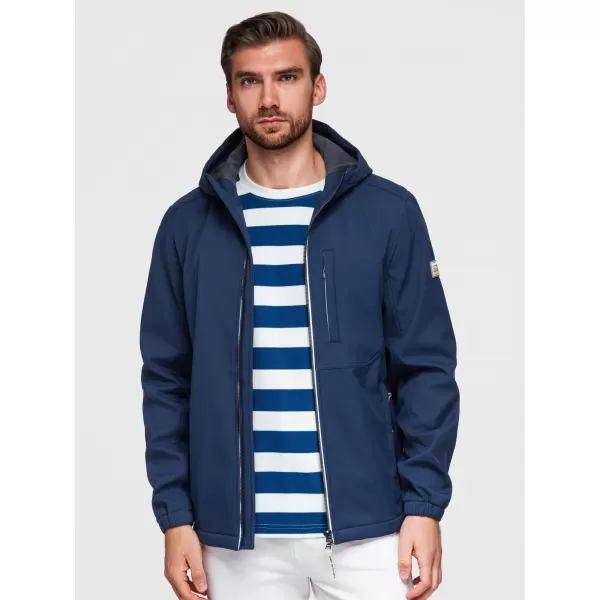  Férfi softshell kabát OMBRE OM-JANP-0292 SÖTÉTKÉK 