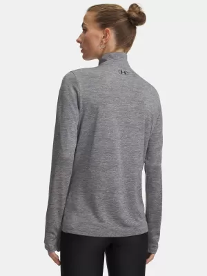 Női póló UNDER ARMOUR TECH 1/2 ZIP- TWIST 1384225-709 ZÖLD